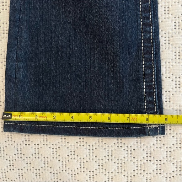 Miss Me Jeans Womens Dark Wash Mid-Rise Easy Boot Size 3/4 (27) Rhinestone - Picture 10 of 11